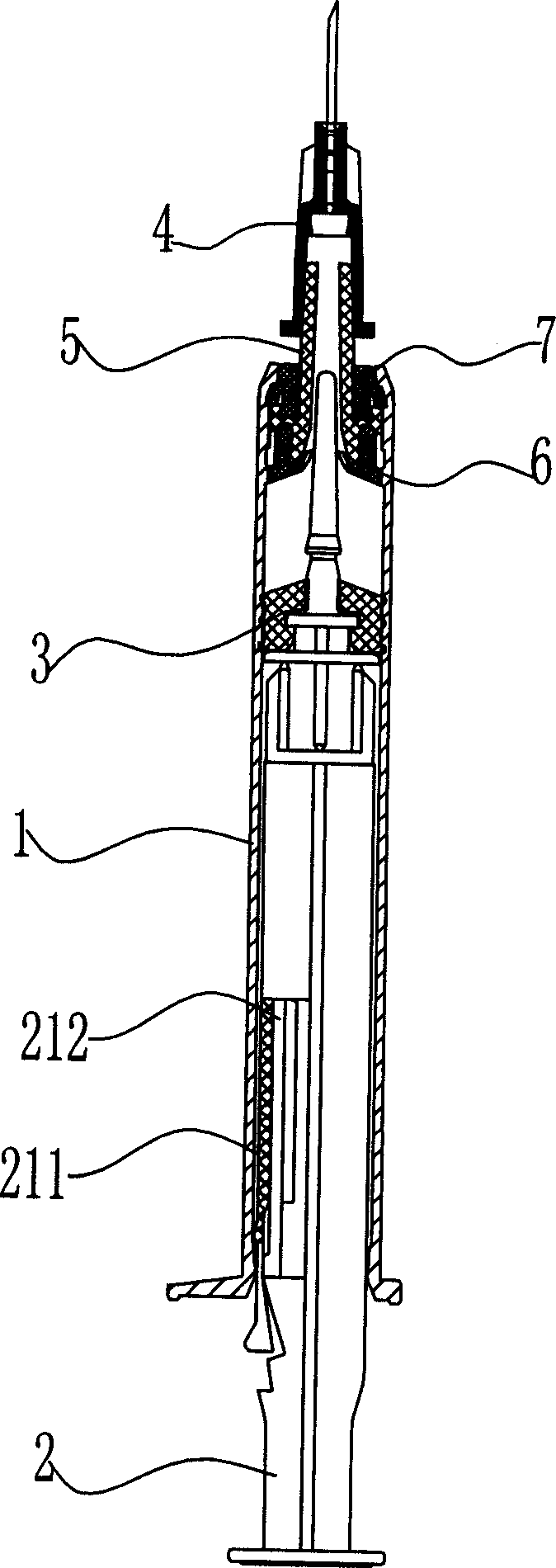 Needle retraction type safety injector