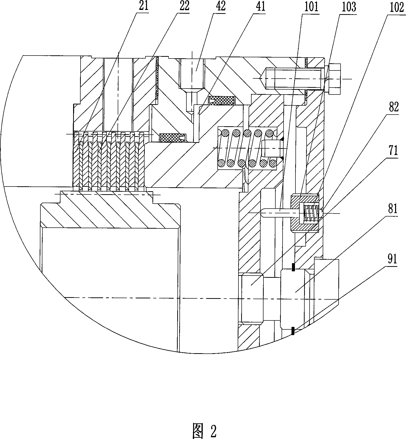 Hydraulic disk type integrated arrestor with adjustable braking force