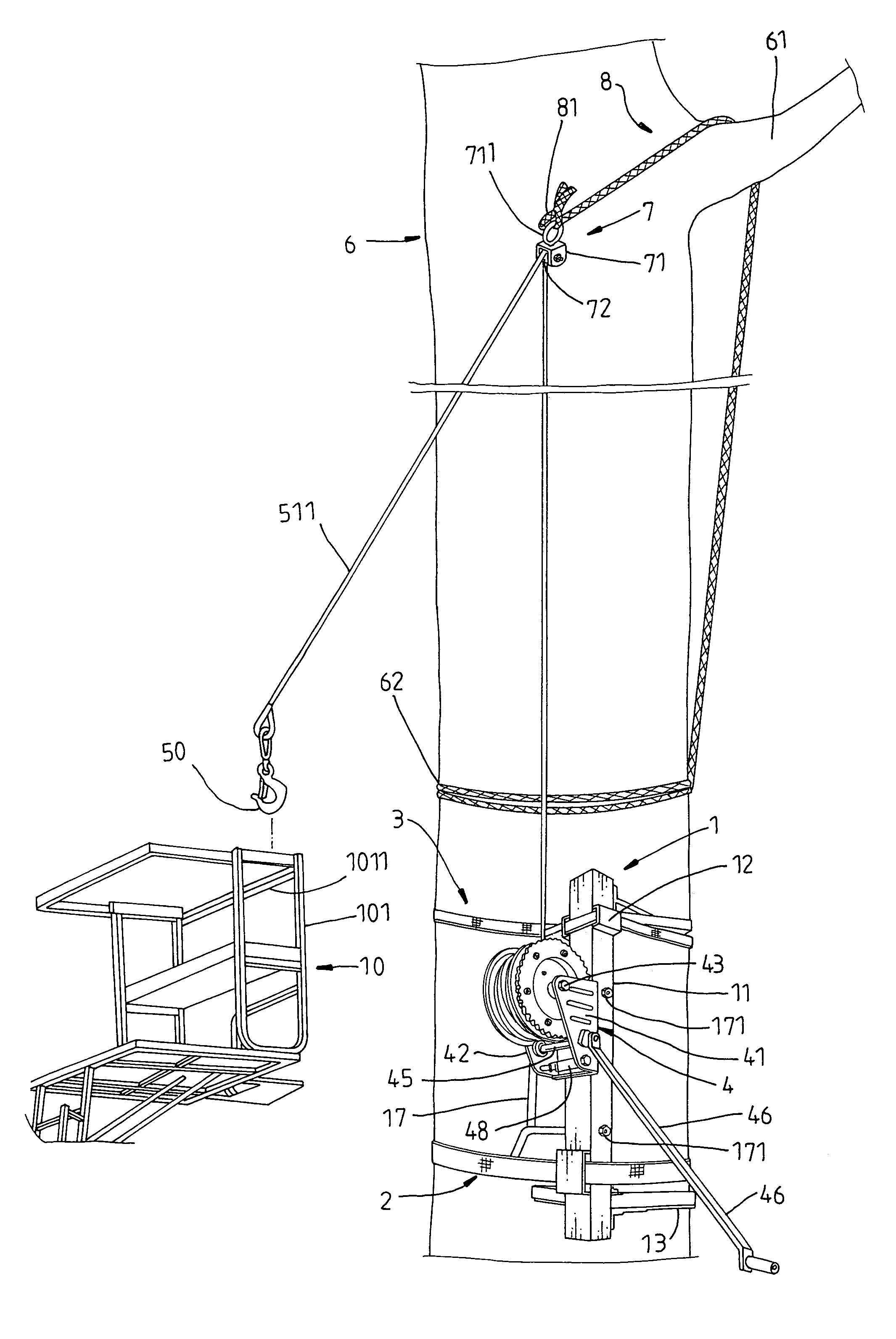 Tree stand hoist