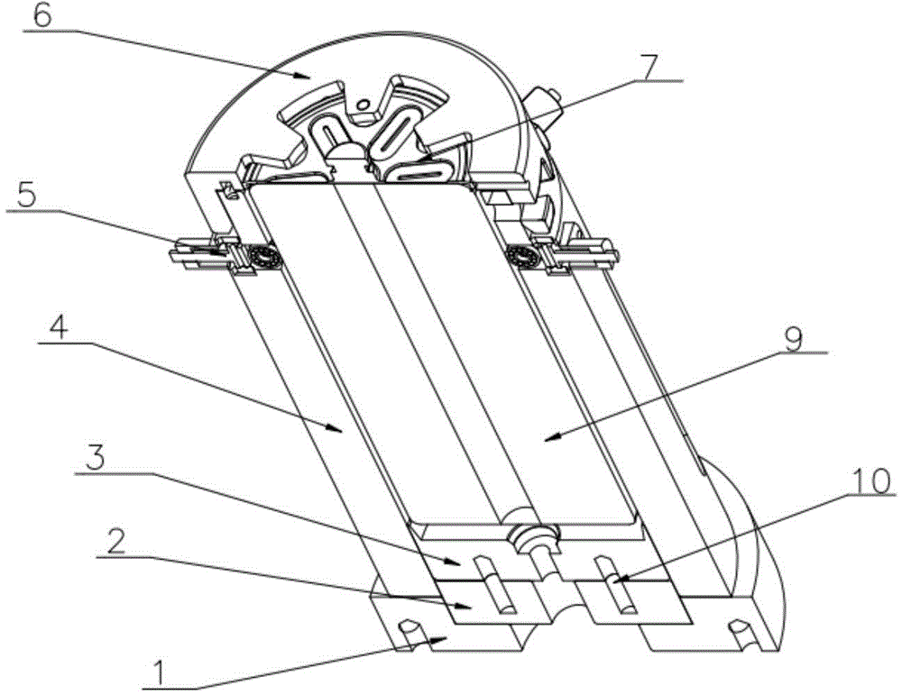 Current collecting piece welding device, lower current collecting piece welding device and fixture of lower current collecting piece welding device