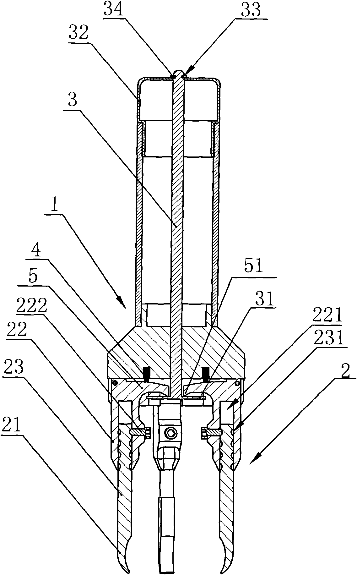 Clamping device special for zygomatic fracture reduction operation