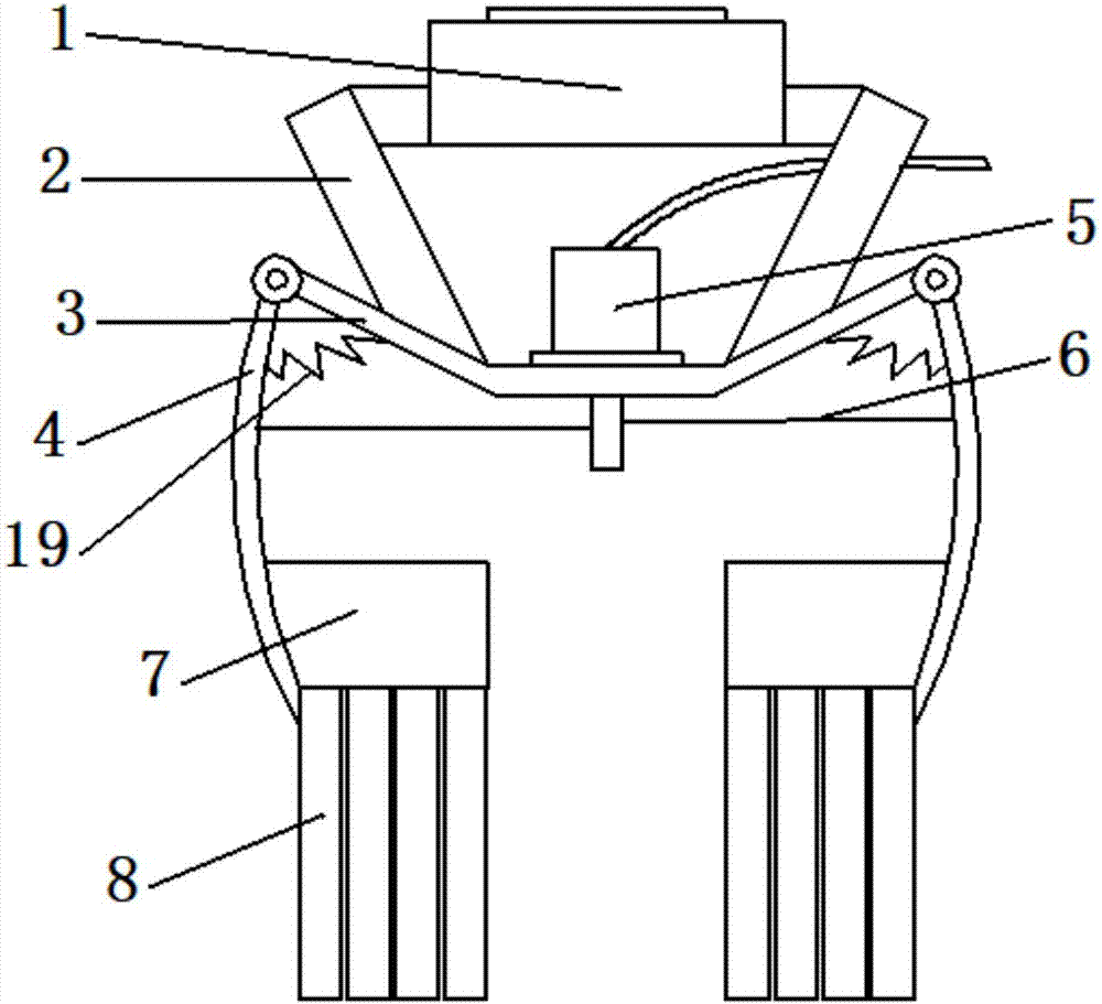 Robot gripper device for clamping special-shaped workpieces