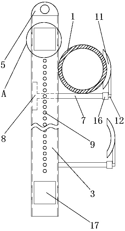 An adjustable hoisting device for a serpentine tube panel and its hoisting method