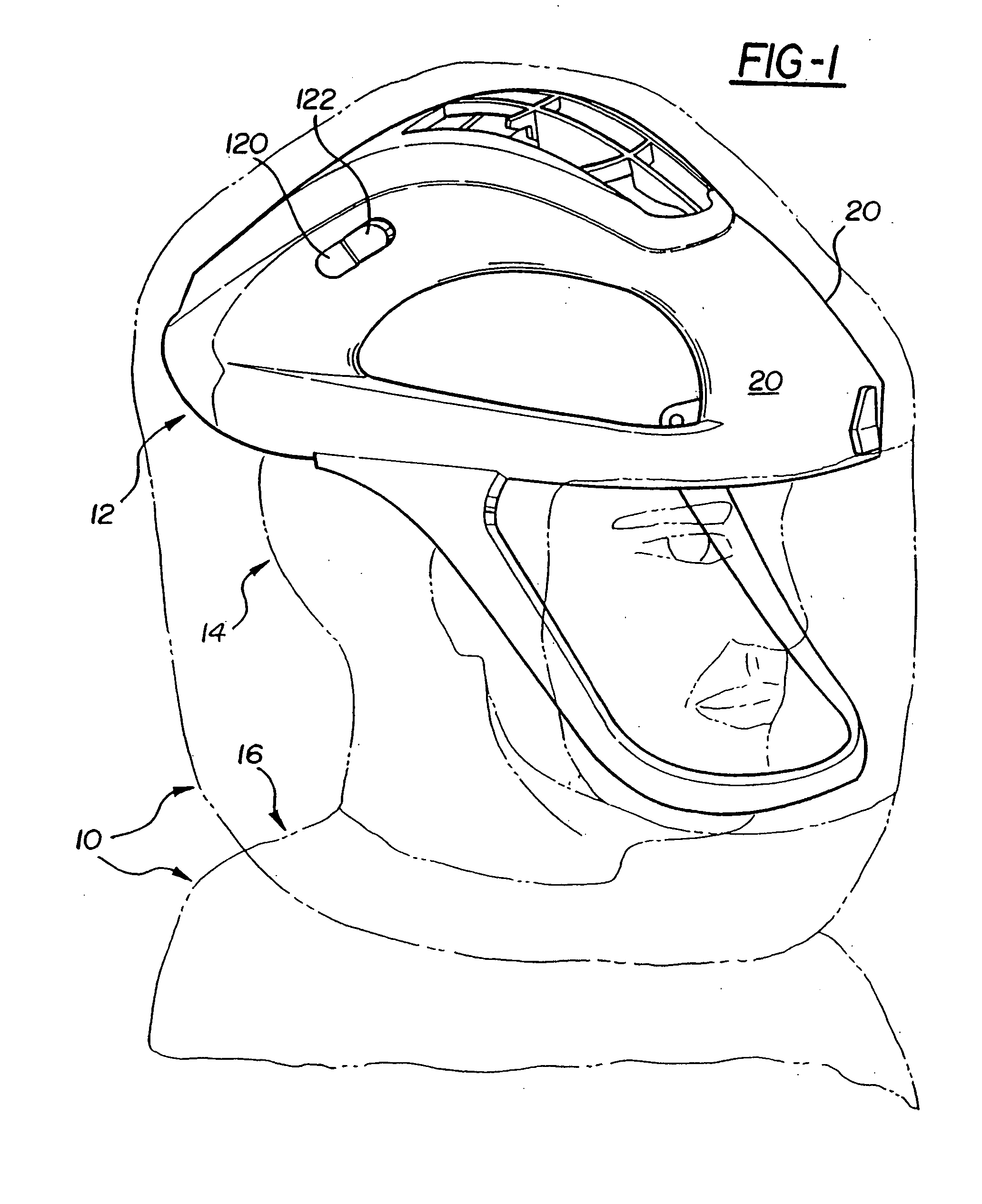 Air filtration system including a helmet assembly