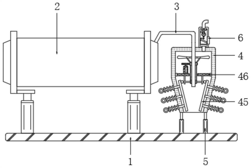 Anti-residue device for discharging bin of cement grinding equipment