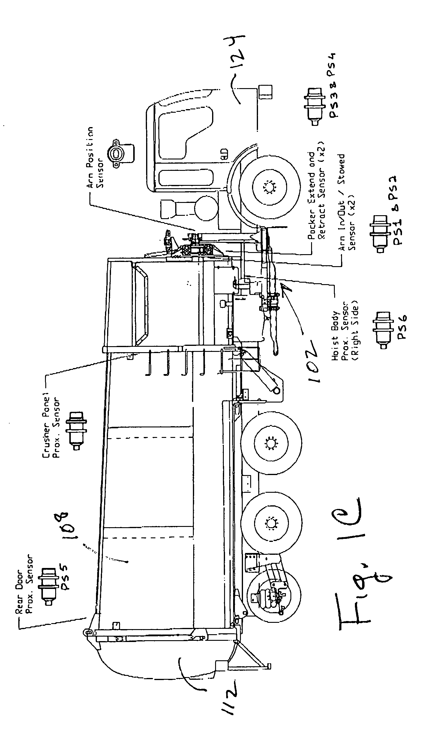 Hydraulic control system for refuse collection vehicle