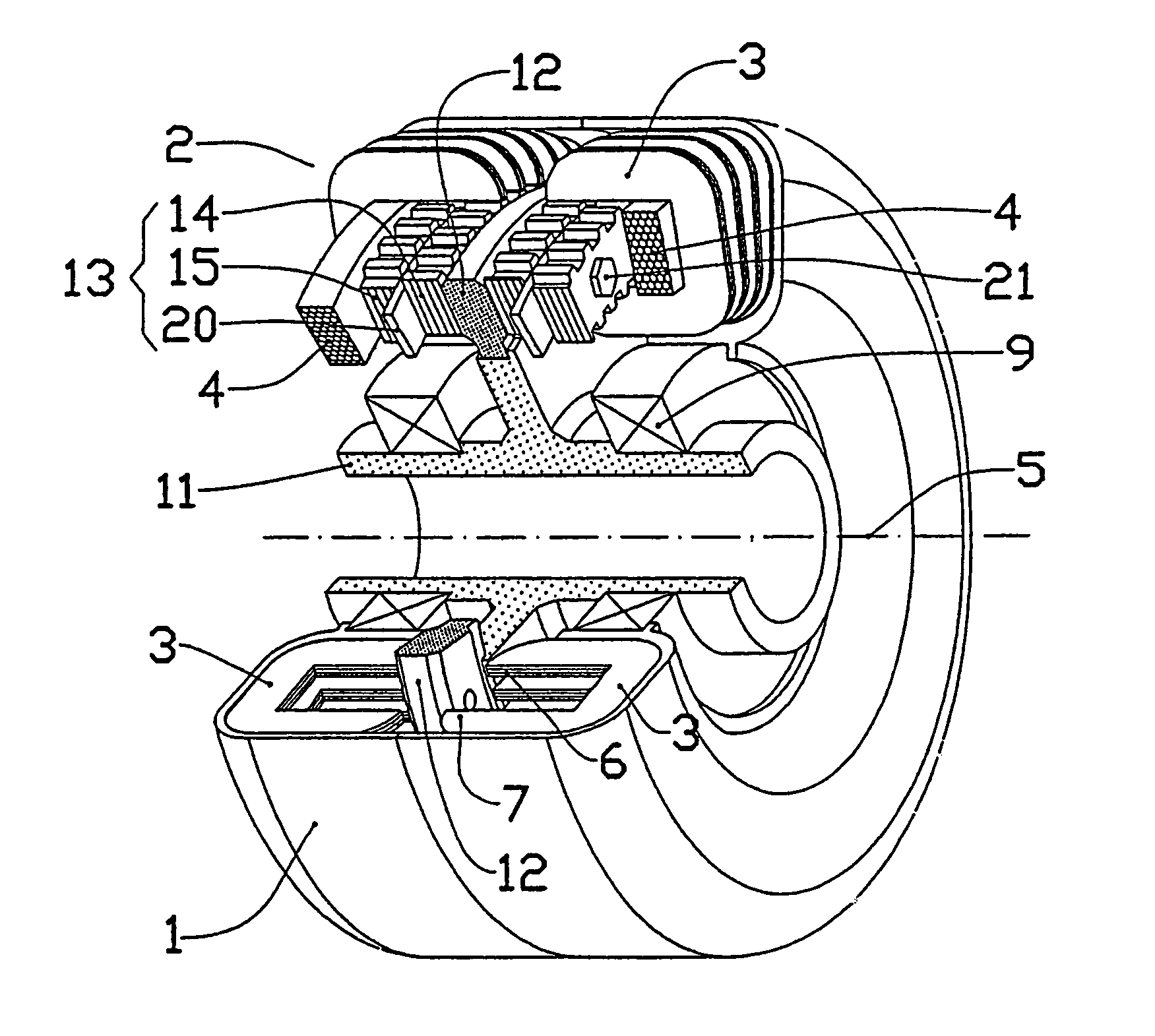 Hybrid synchronous electric machine