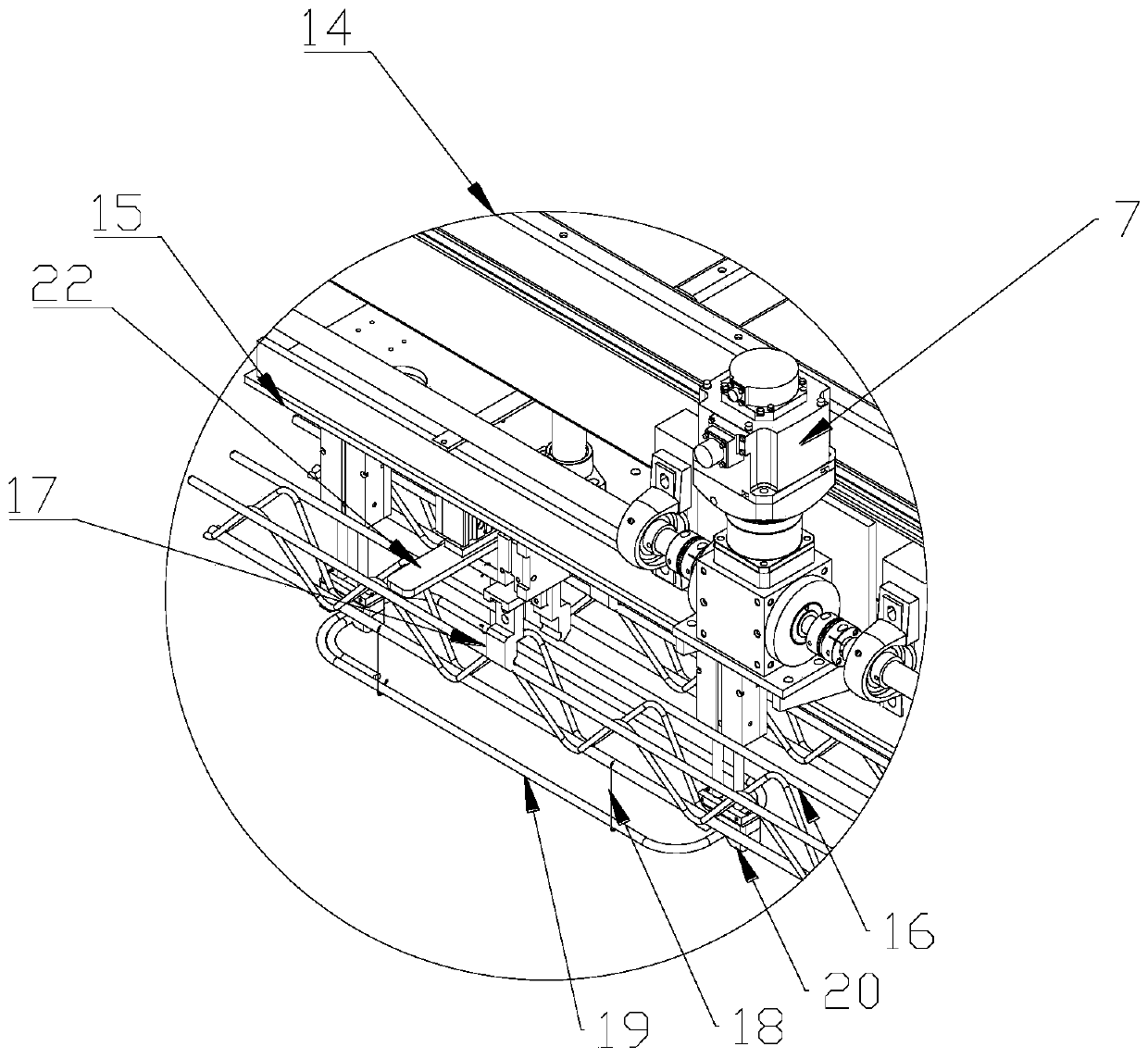 Sleeper truss stirrup molding device