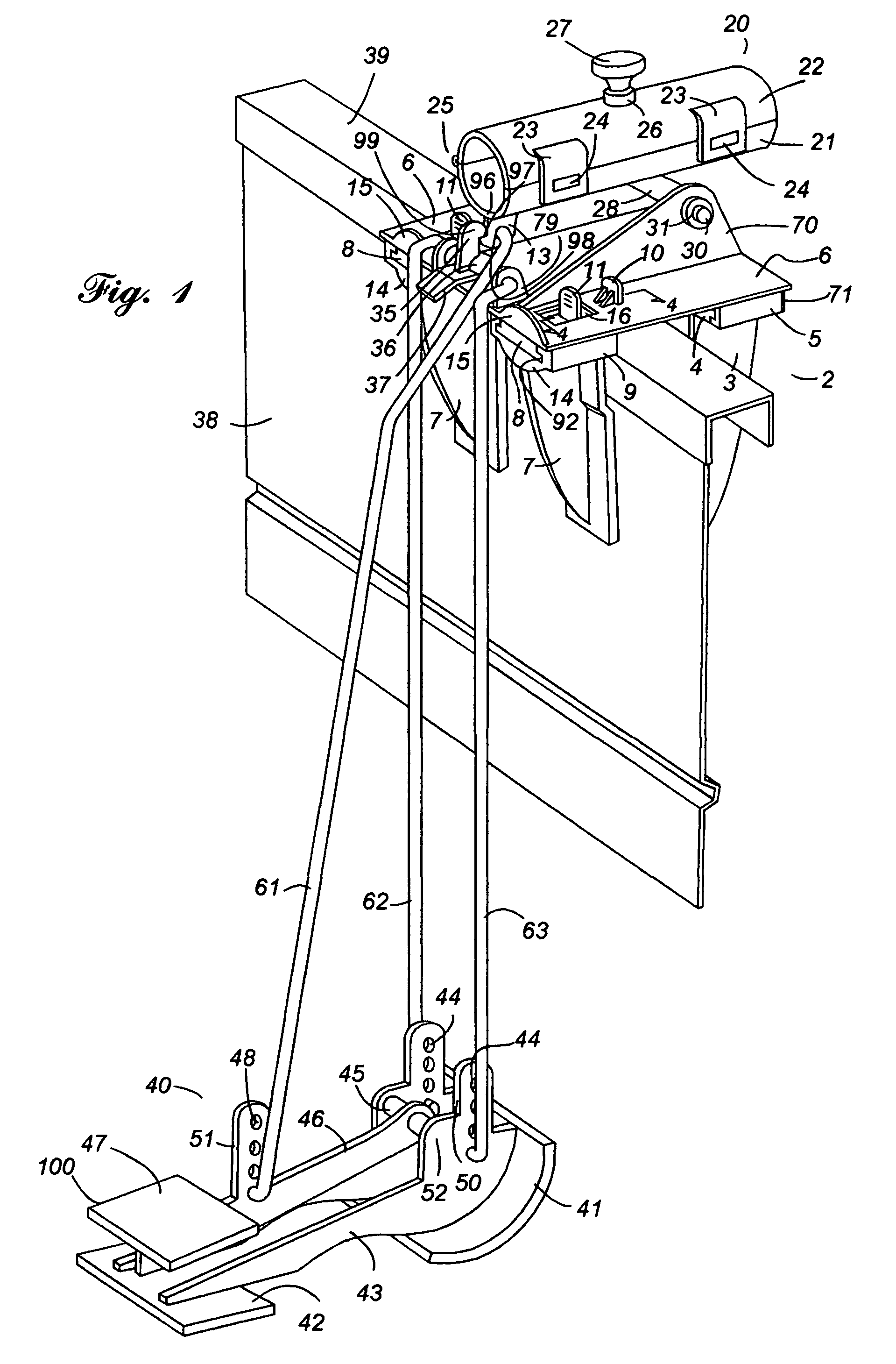 Foot operated fishing net tipper