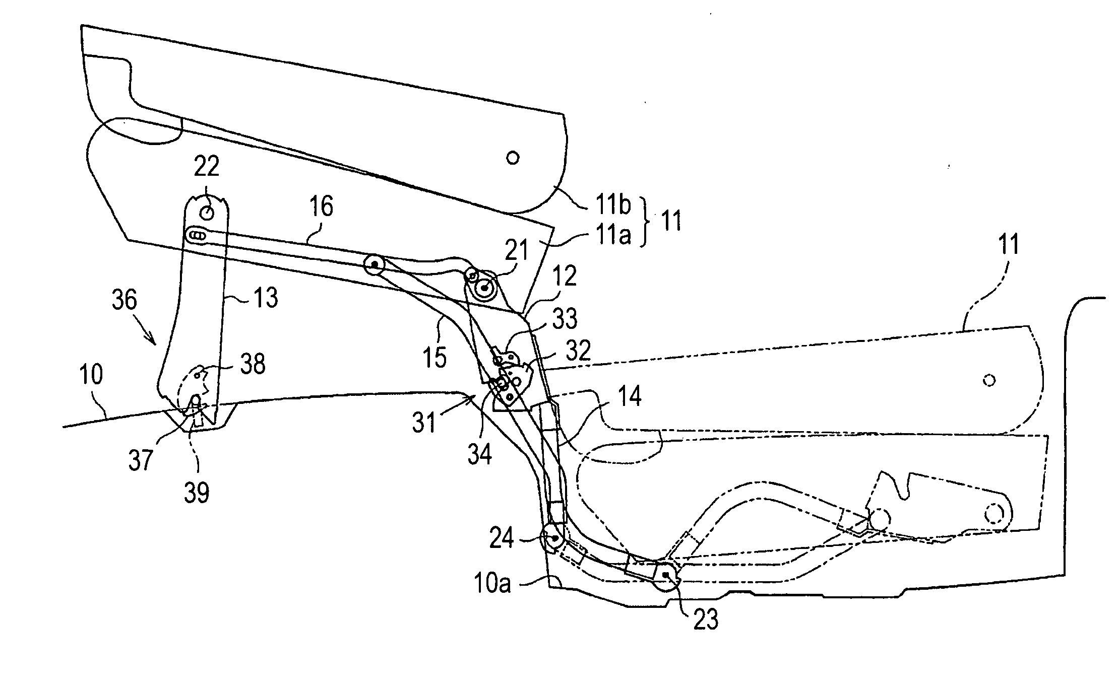 Retractable seat device