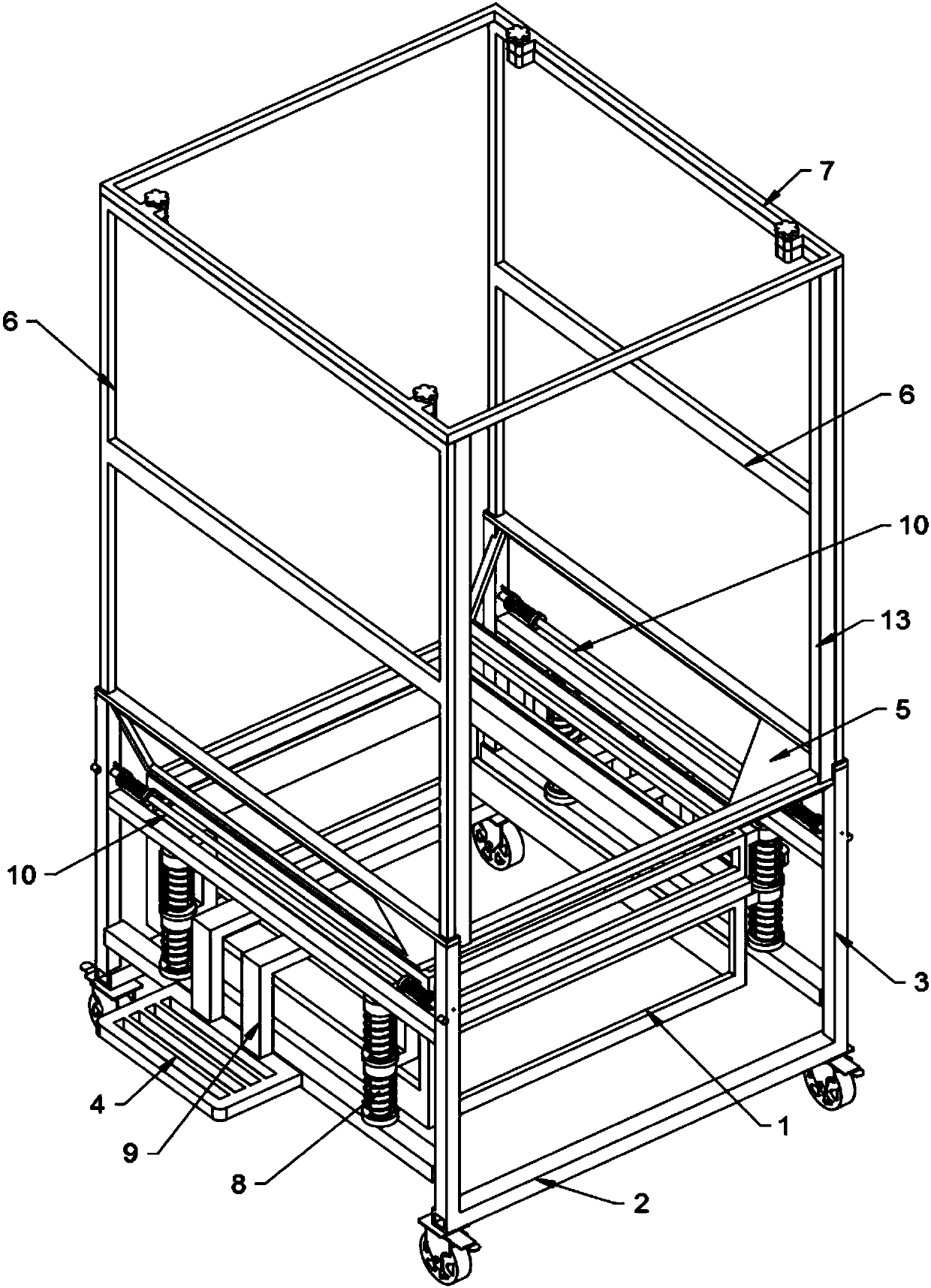 Agricultural peanut manual throwing and picking containing device