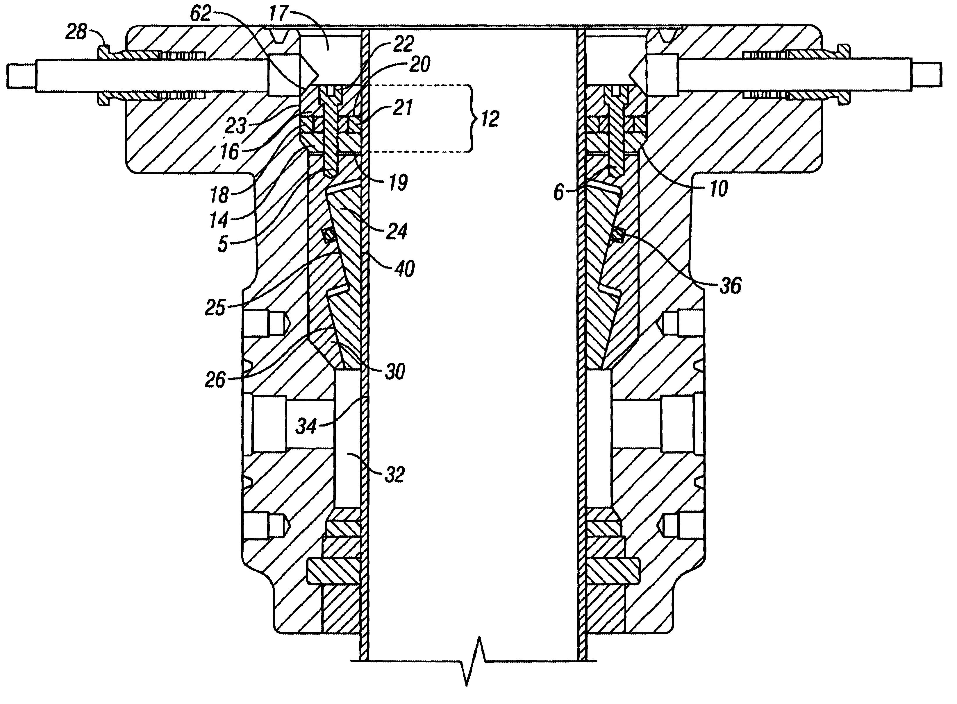 Slip type casing hanger with integral high pressure isolation plate