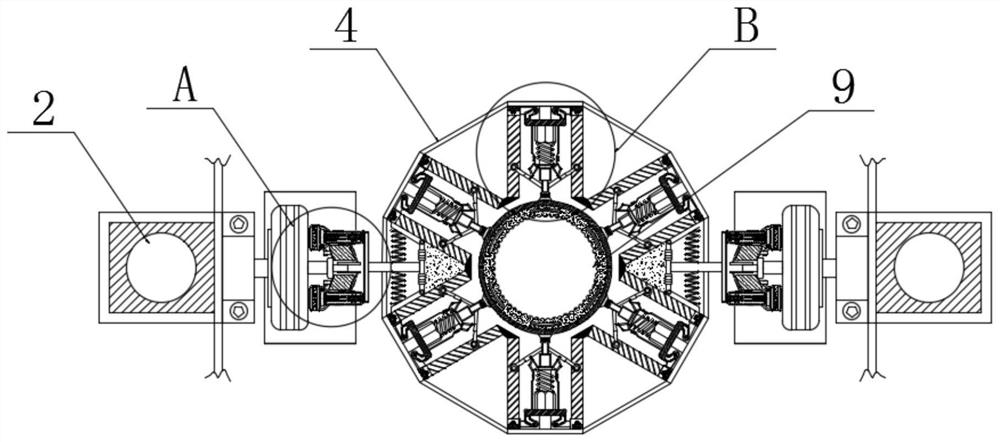 Energy-saving wall bushing pre-embedding device used in high-voltage electric appliance