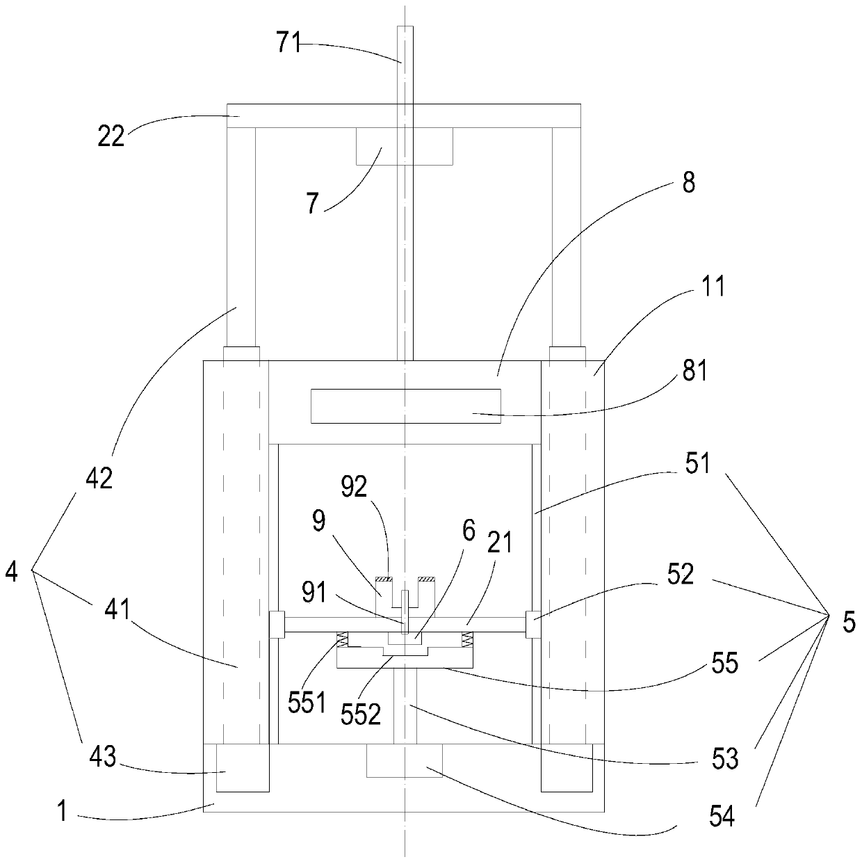 A semi-automatic three-jaw positioning insulator glue-mounting machine