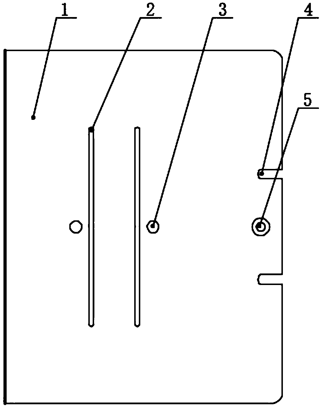 Pocket dual-flanging template special for automatic template sewing machine