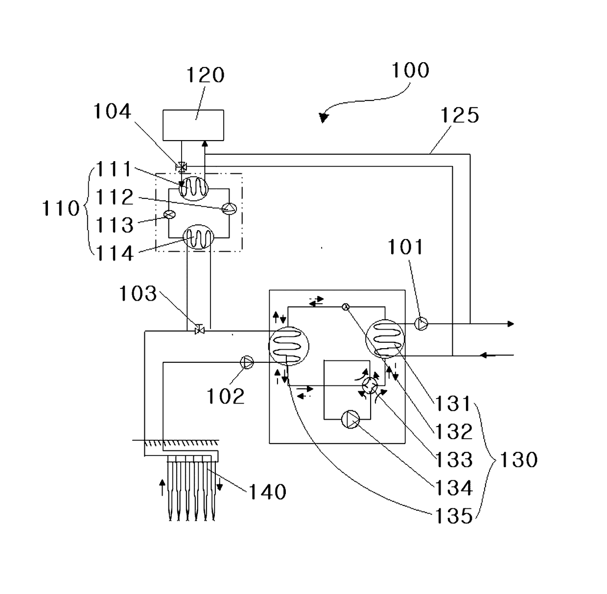 Two-stage heating geothermal system using geothermal energy