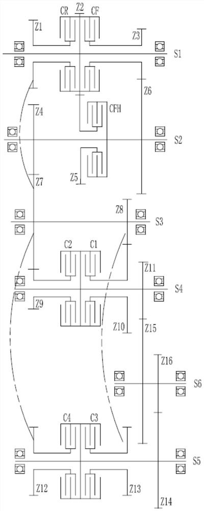 Modular design gearbox and gear implementation method