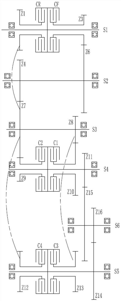 Modular design gearbox and gear implementation method