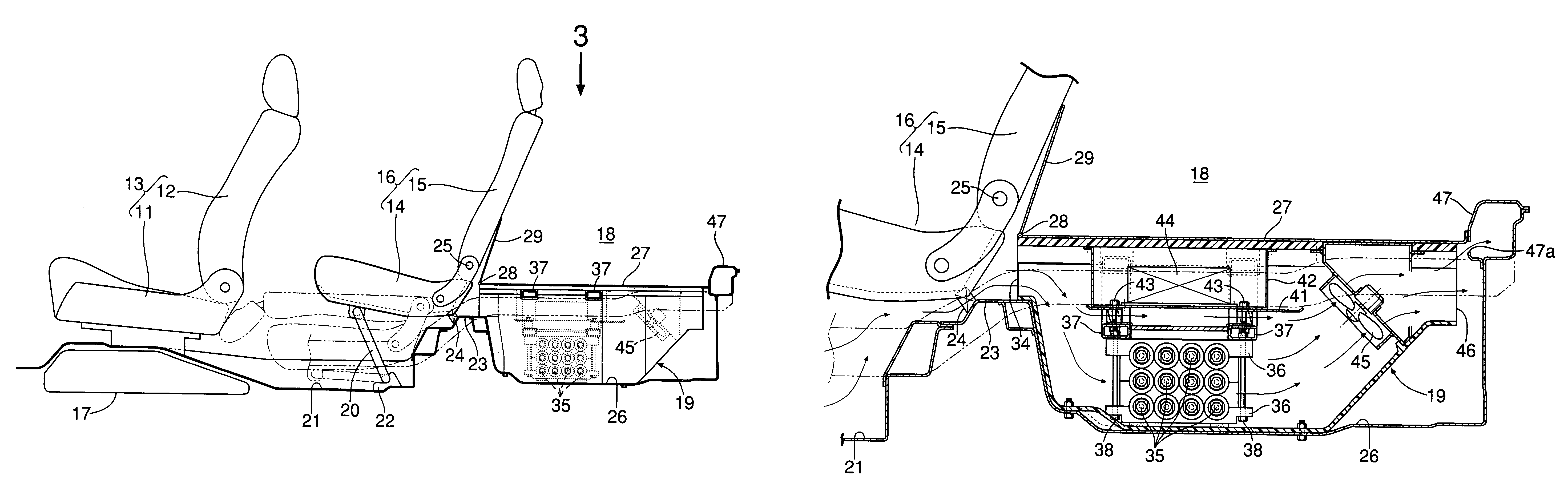 Electrical device cooling structure in vehicle