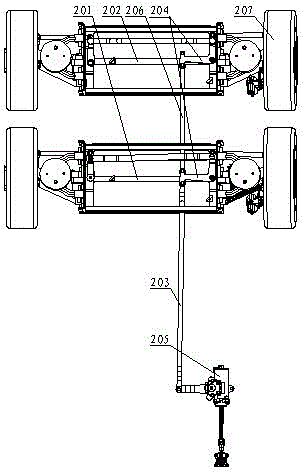 Four-axel single-tire bearing electric bus