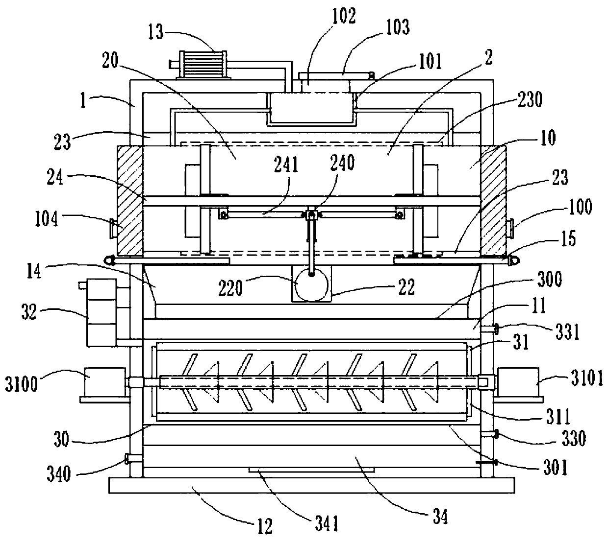 Municipal sludge regeneration and resourceful treatment device