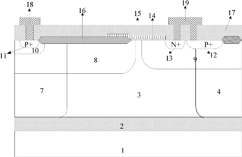 Silicon-on-insulator N-type transverse insulated gate bipolar transistor and preparation method thereof