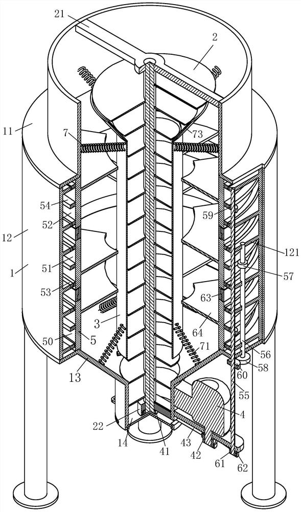 Vertical circulating concrete stirrer