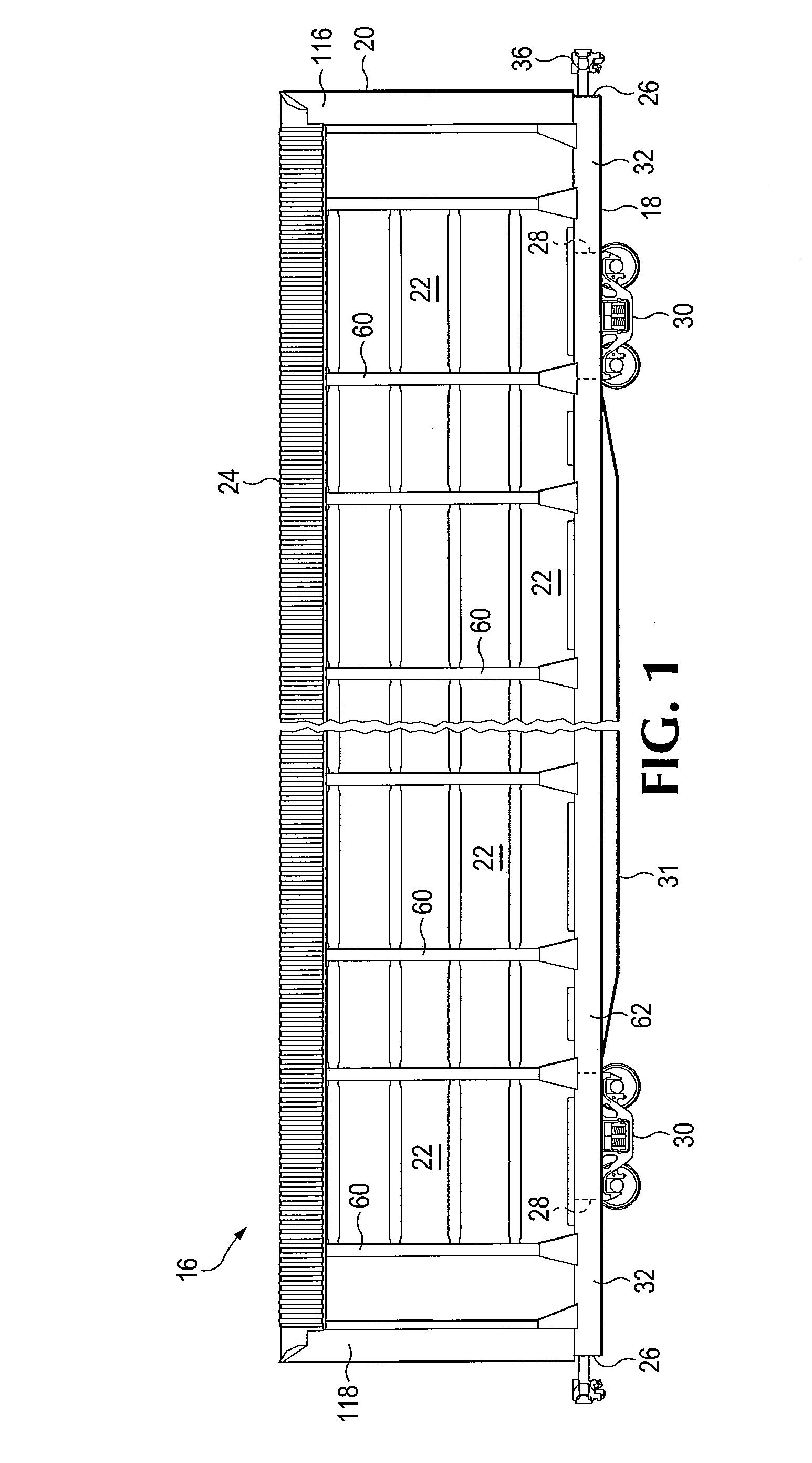 Railroad car for carrying motor vehicles