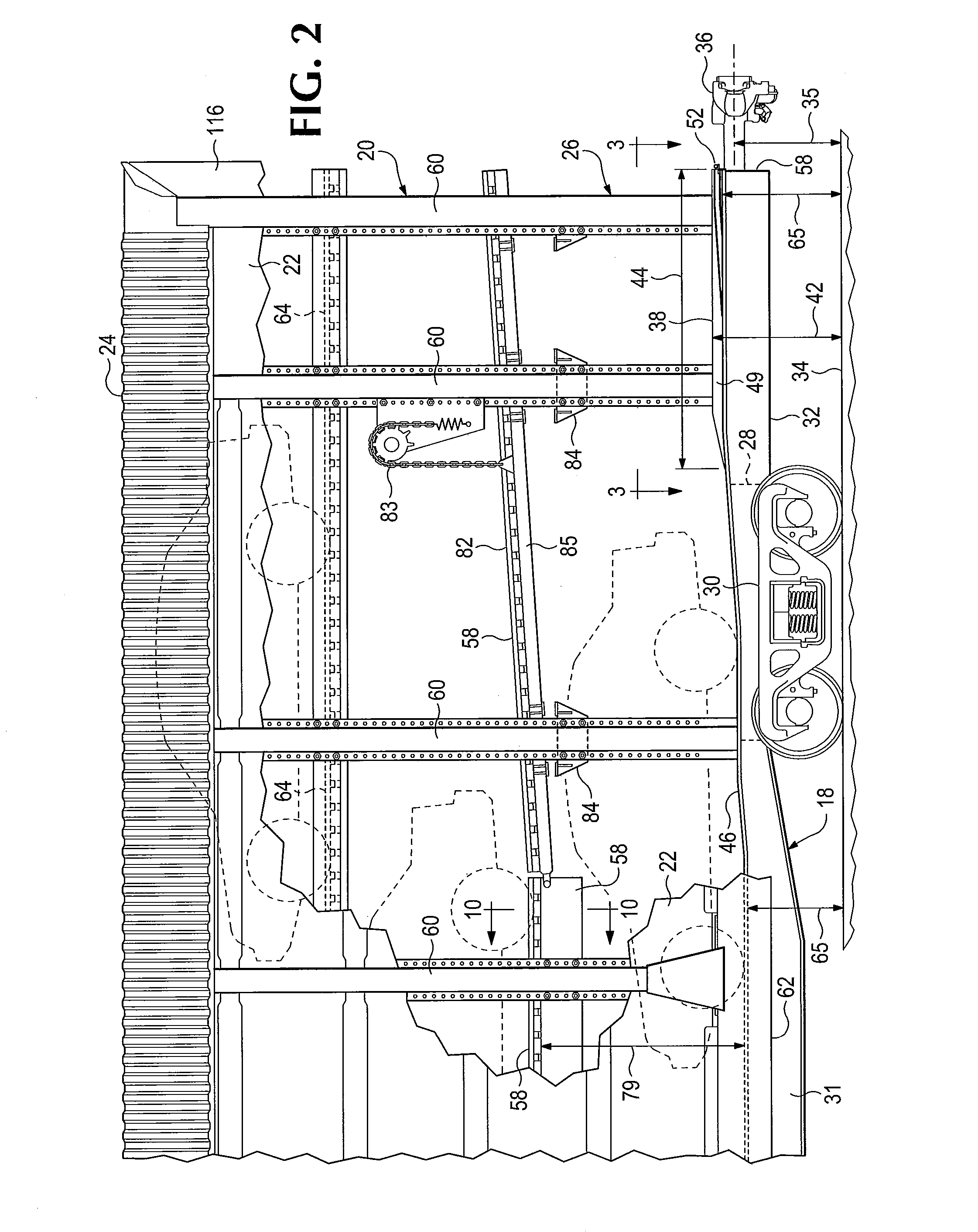 Railroad car for carrying motor vehicles