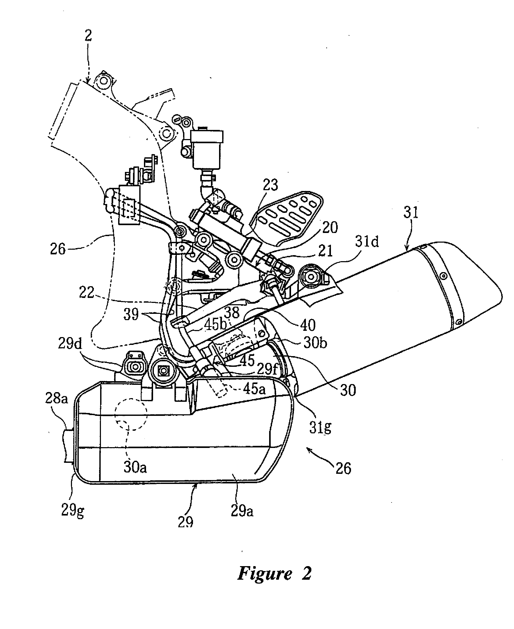 Motorcycle exhaust system