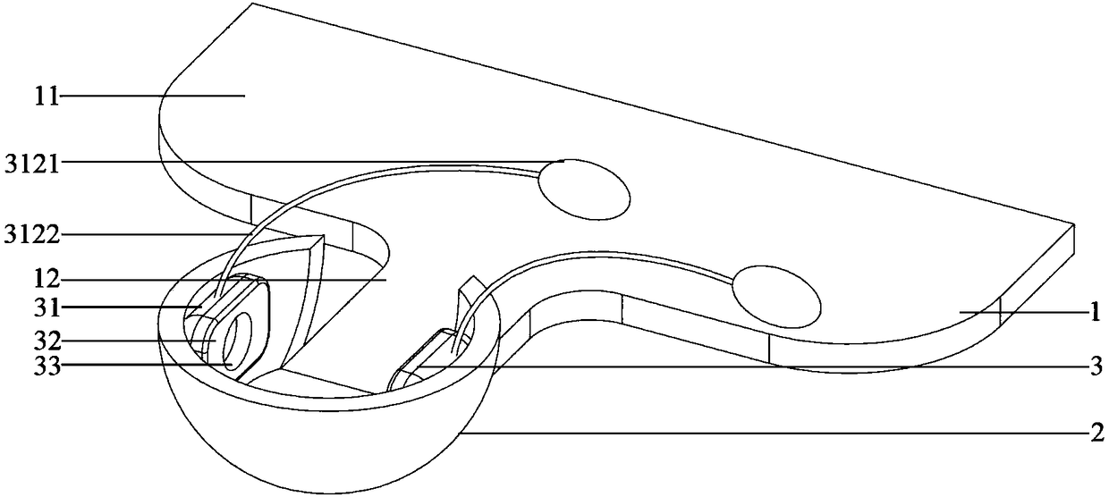 Head fixing device for magnetic resonance examination