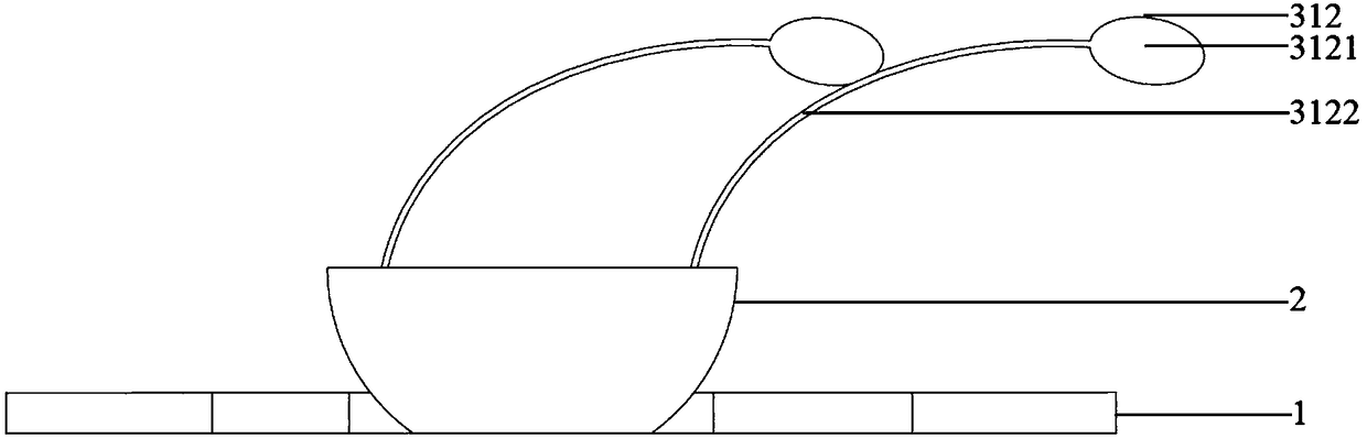 Head fixing device for magnetic resonance examination