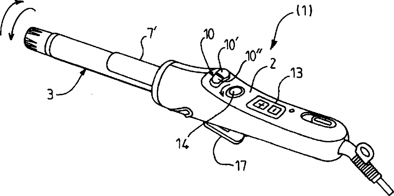 Hairdressing appliance with motorised mandrel