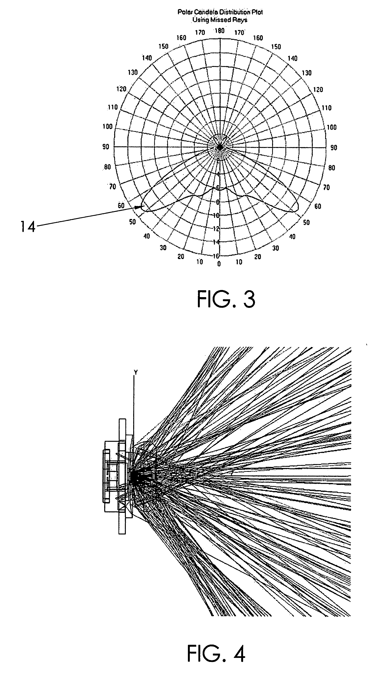 LED device for wide beam generation