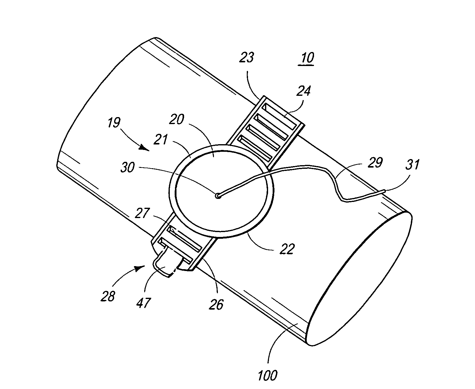 Line & pipe flexible temperature sensor assembly