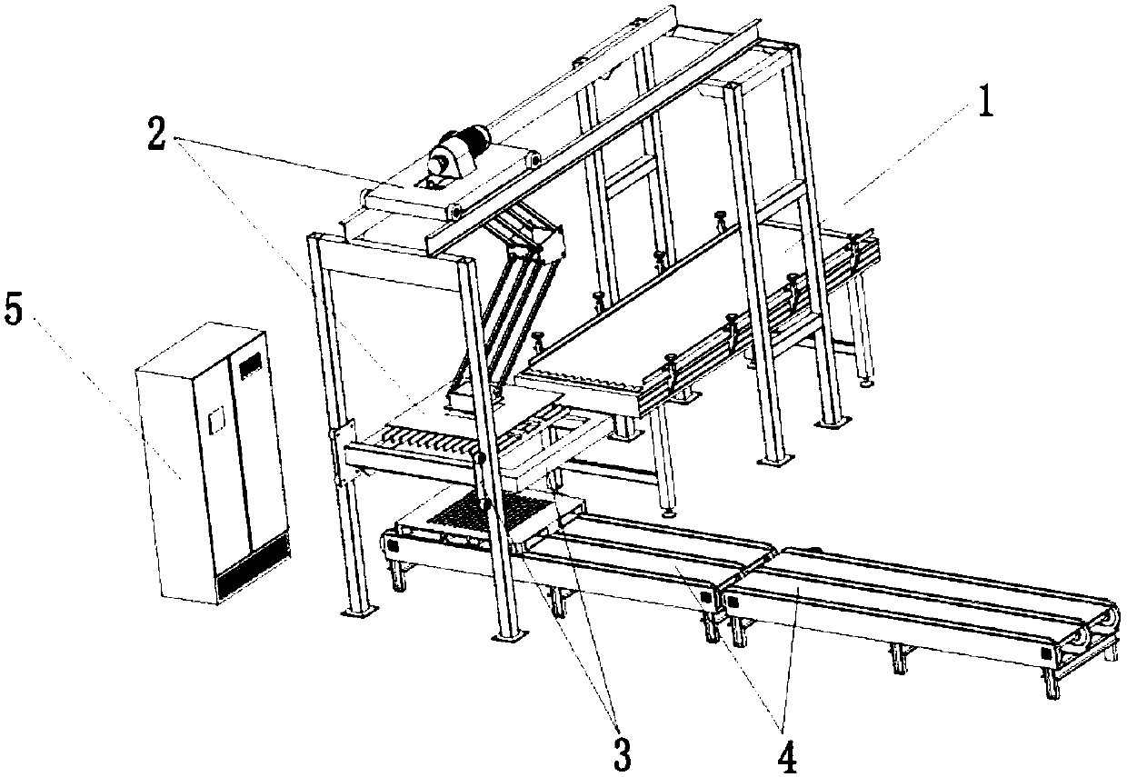 Tray stacking production line