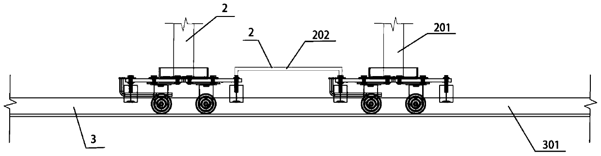 Cast-in-situ bridge formwork support system device and bridge cast-in-situ construction method