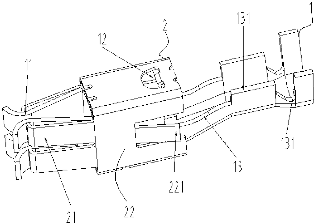 An automobile composite envelope terminal