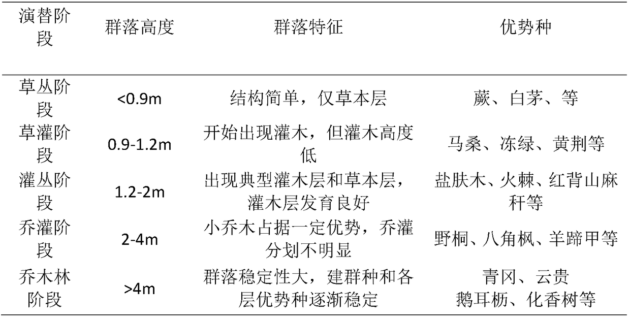 Method for planting forest, shrub and herbaceous plant vegetation in karst rocky desertification region