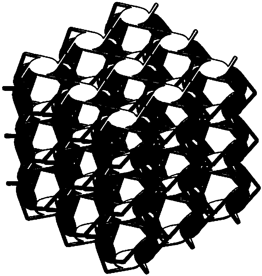 Low frequency broad-band gap 3D phonon crystal for vibration damping noise reduction