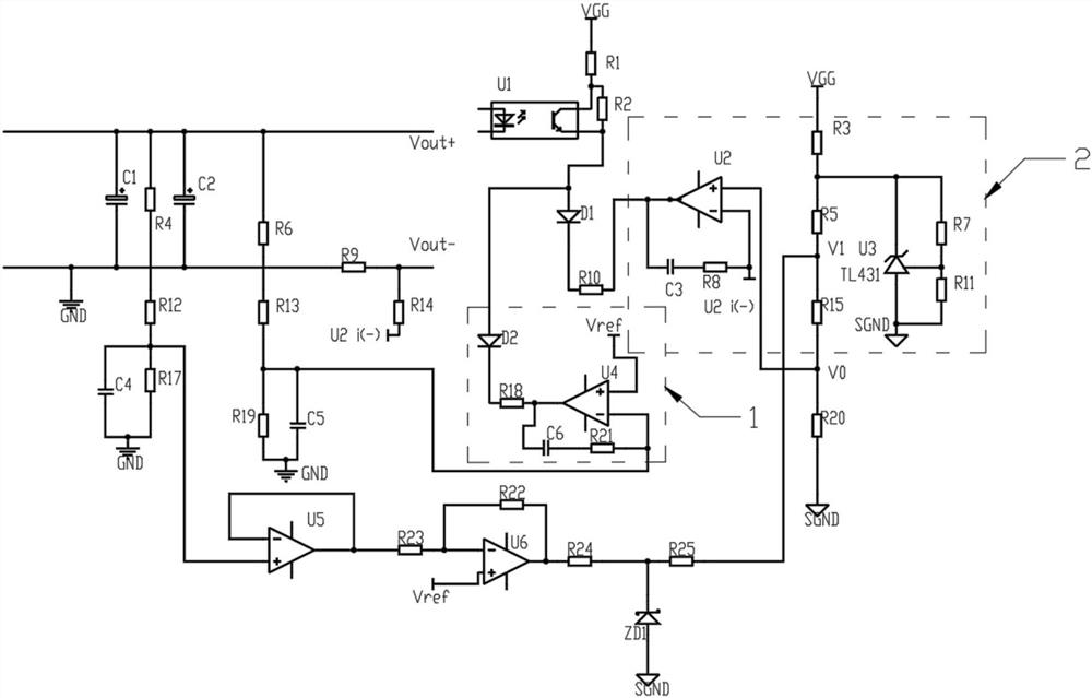 LED automatic following constant power circuit of constant current source