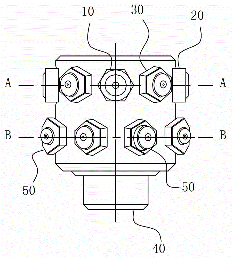 A fine water mist curtain nozzle