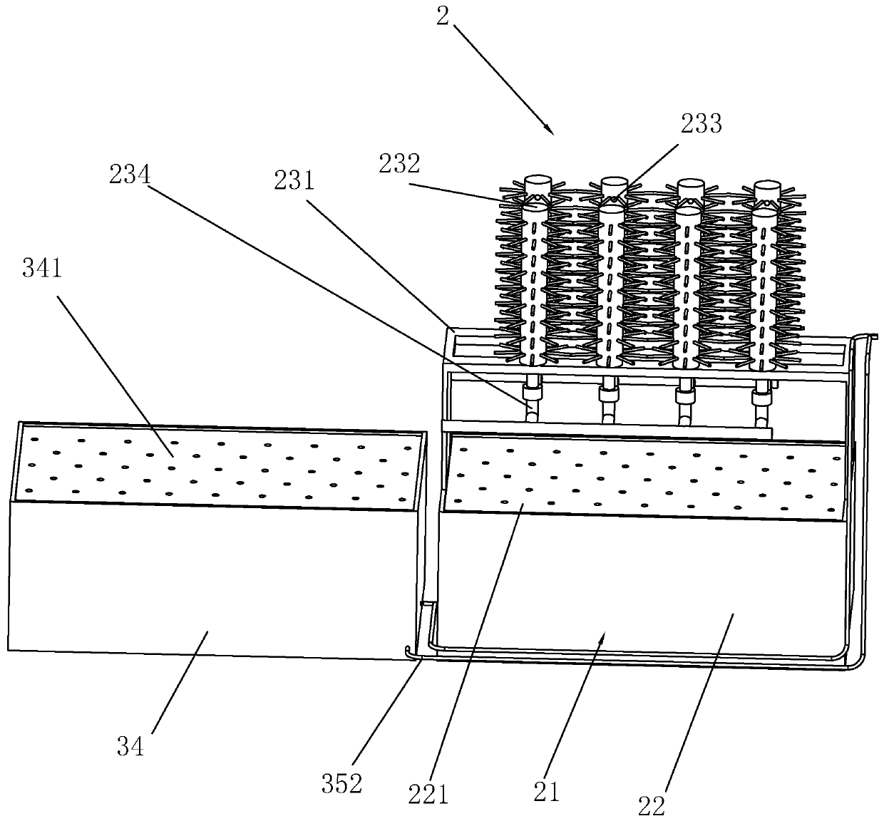 Production technology and equipment system for broiler slaughtering and cutting