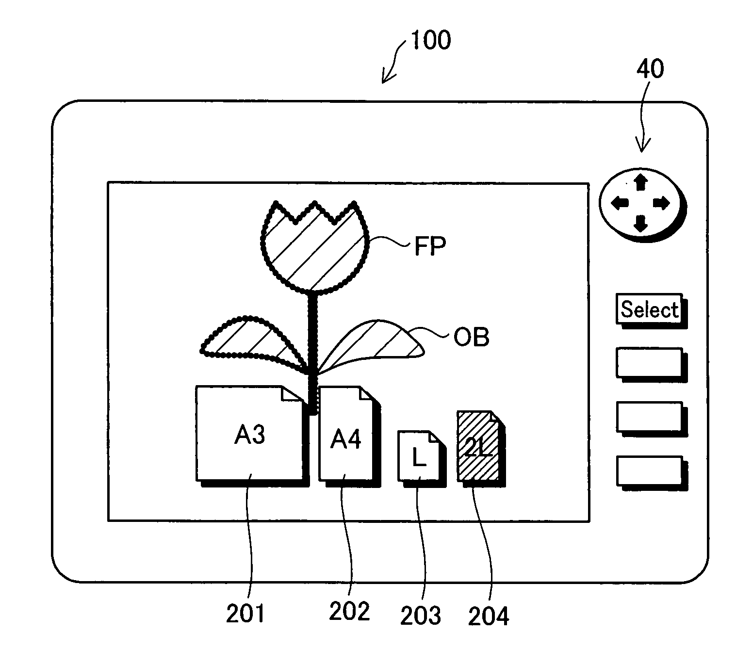 Focusing information visualization device, and corresponding method, program and recording medium