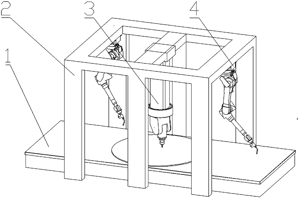 Additive and subtractive composite manufacturing equipment for large format parts