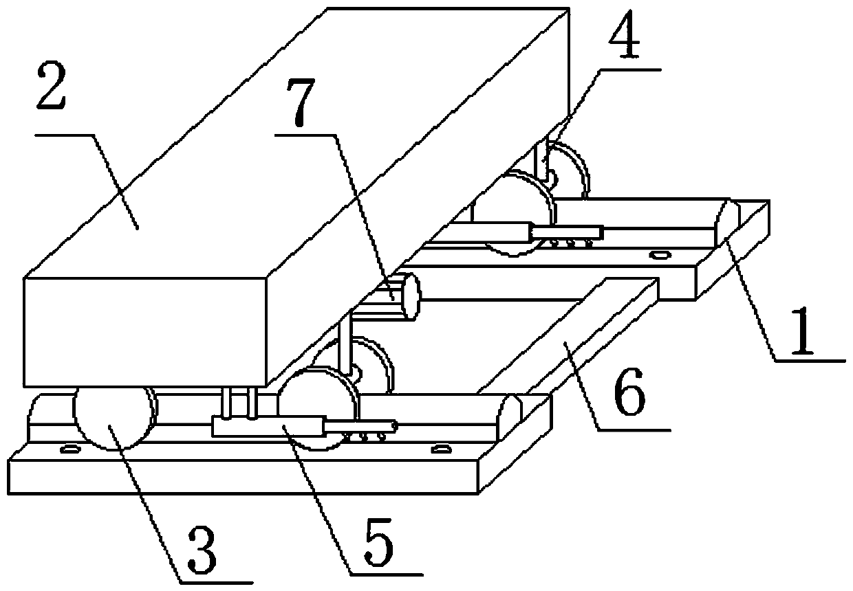 Gravel clearing device for train rails