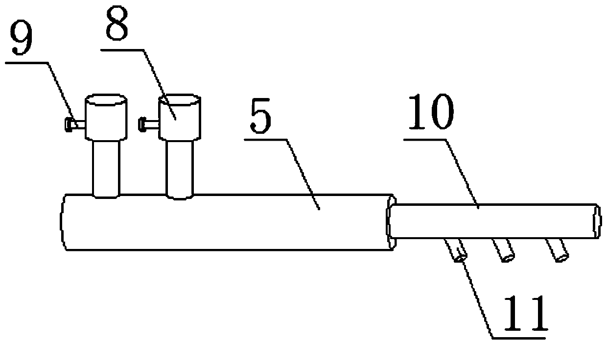 Gravel clearing device for train rails