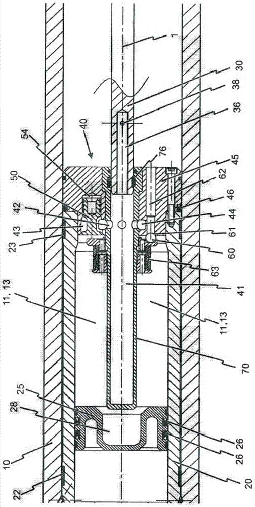 Device for damping pressure forces