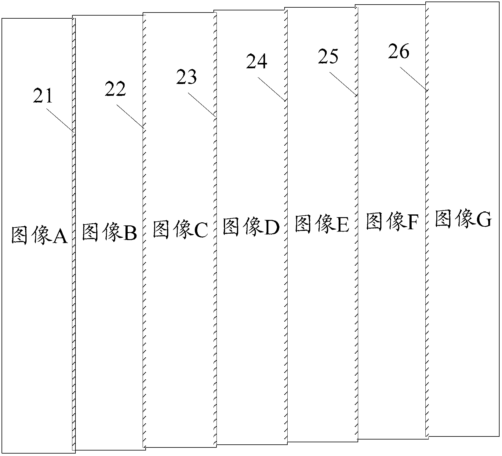 Image splicing method and device based on linear array camera shooting