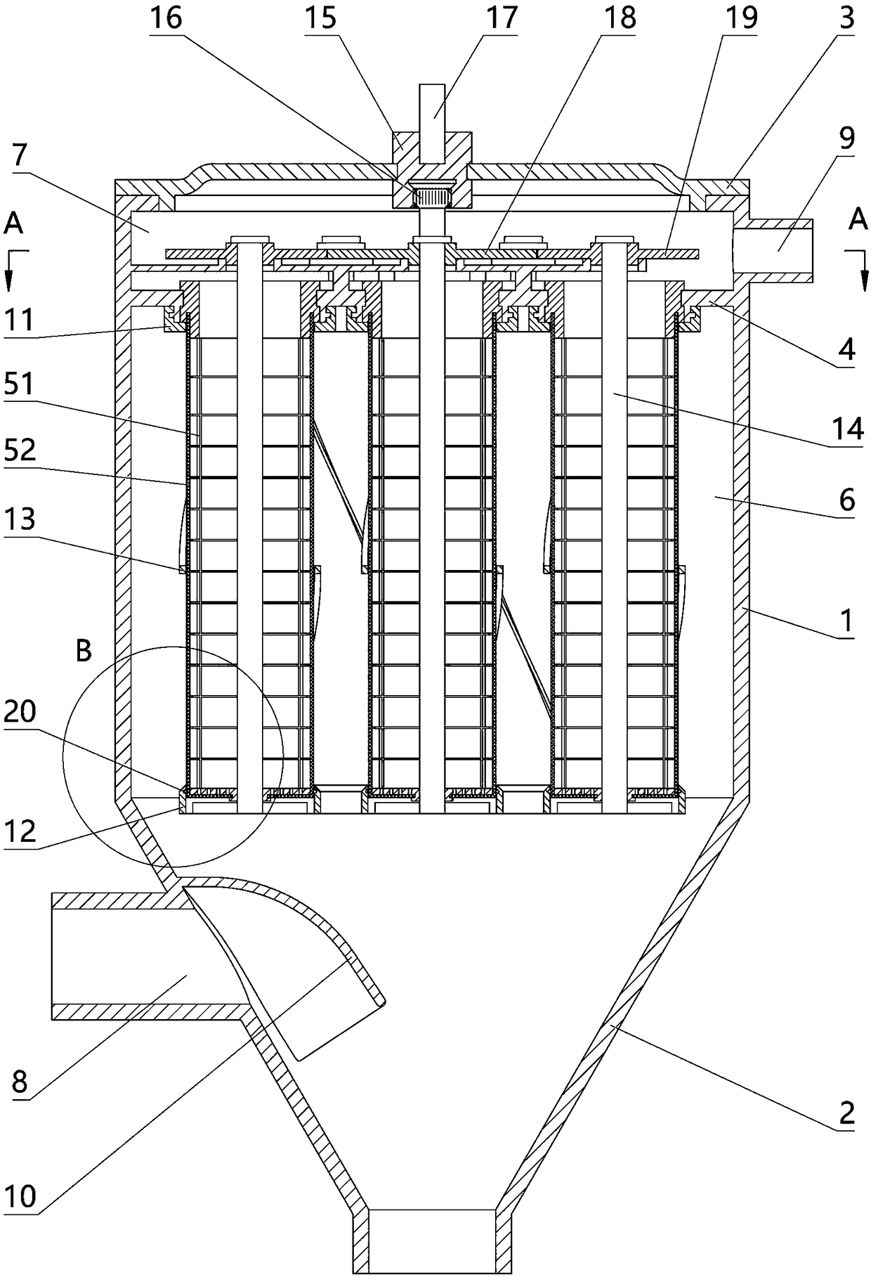 Mechanical-deashing bag-type dust collector